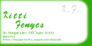 kitti fenyes business card